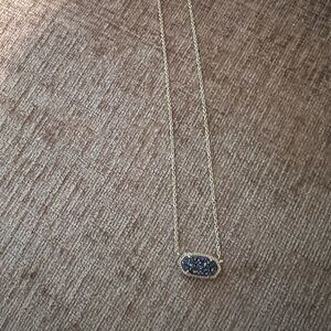 Elisa Gold Necklace in Blue Drusy